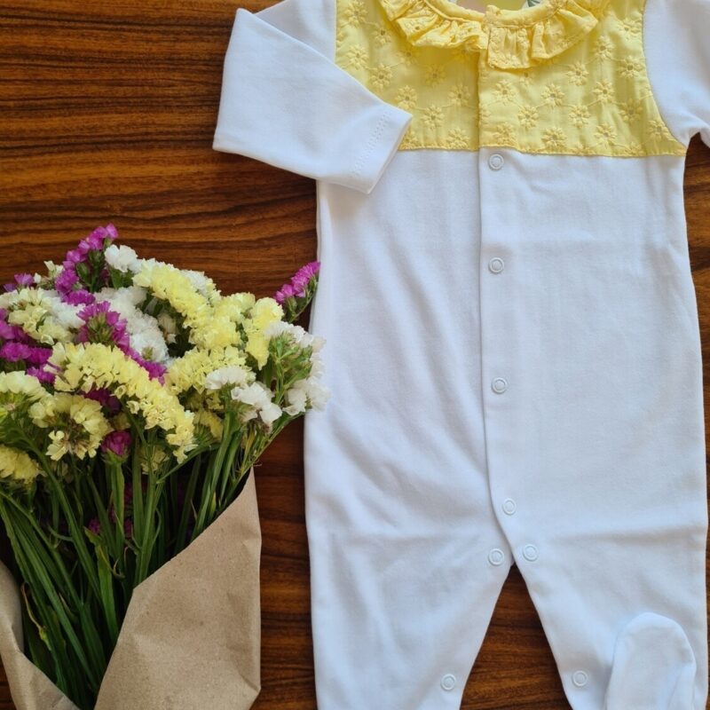 Babygrow Bordado - Amarelo