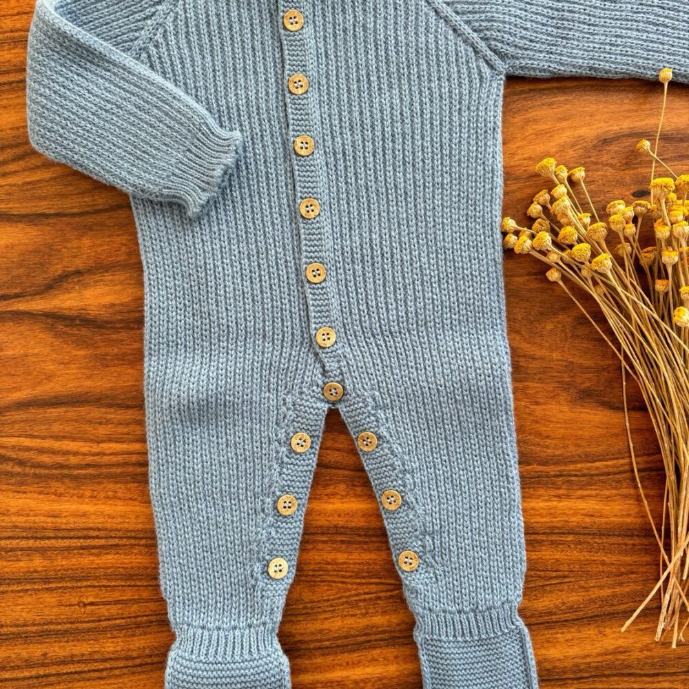 Babygrow malha Babi Azul