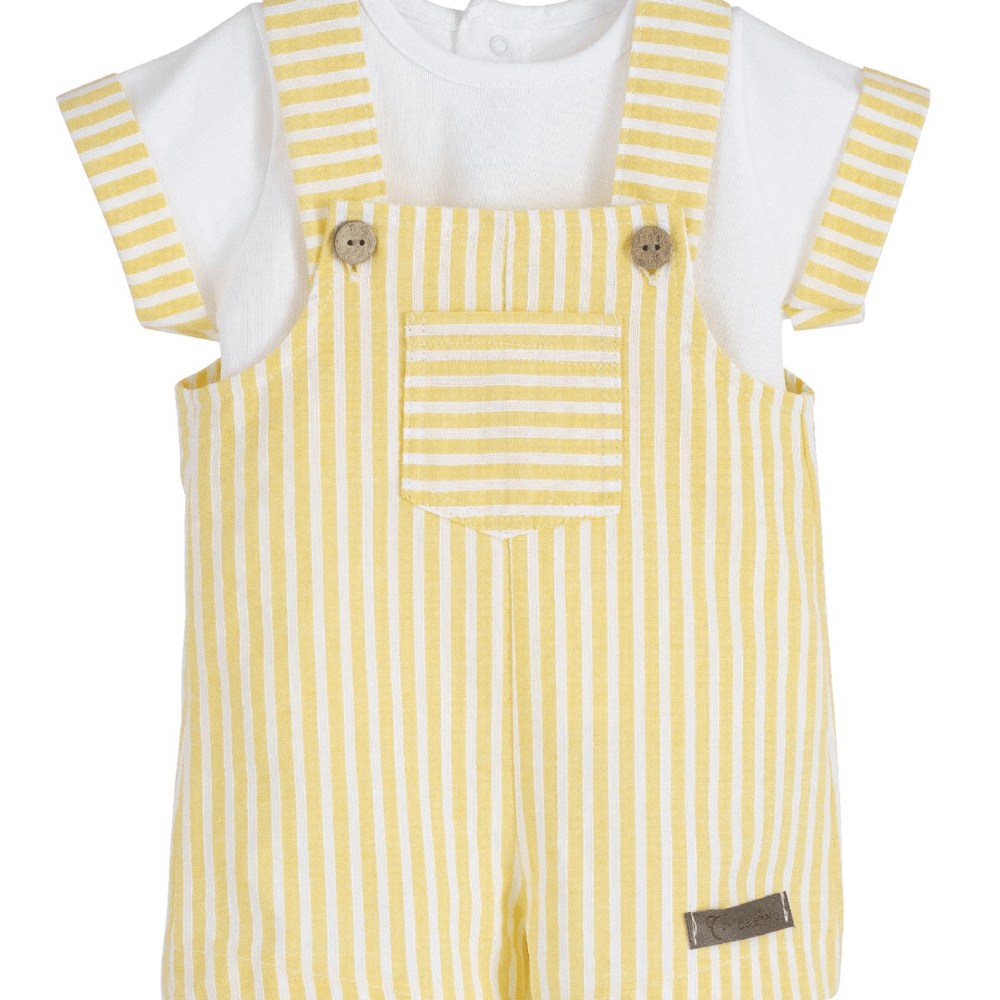 Conjunto jardineira pinapple Amarelo