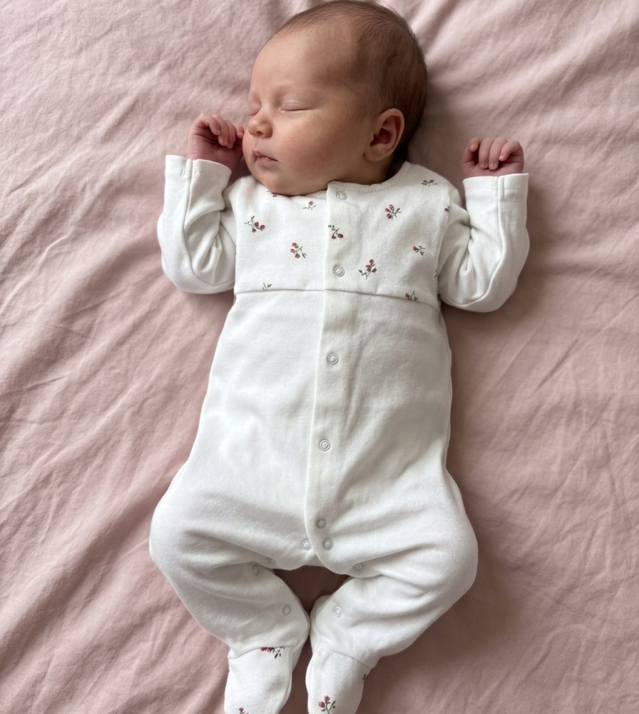 Babygrow Peony Branco