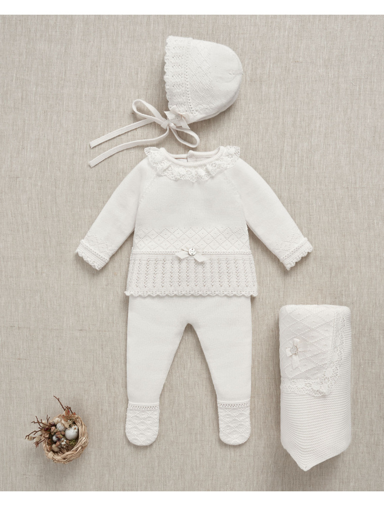 Conjunto Paz OI26 27 RENDA Branco Pérola
