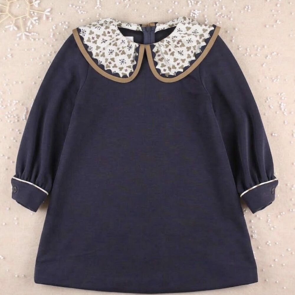 Vestido Outono Foque Azul Marinho